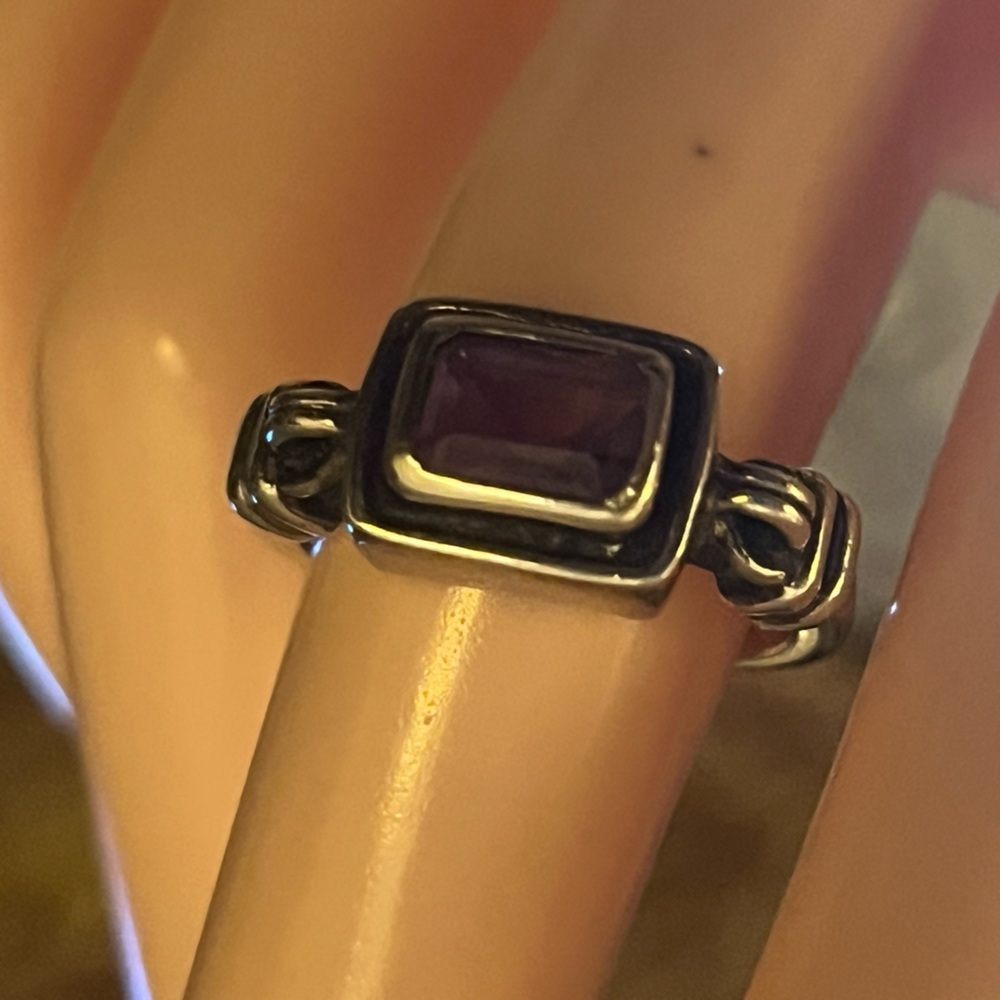 Silpada Sterling Silver and Faceted Amethyst 
Ring - Picture 11 of 14